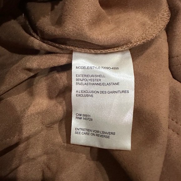 Sepia Brown Tribal Vegan Leather Set Biker Moto Jacket M Pull On Pants S - Picture 12 of 13